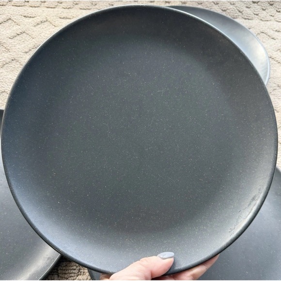 4 Hearth & Hand with Magnolia Gray Speckled Dinner Plates - Picture 7 of 12